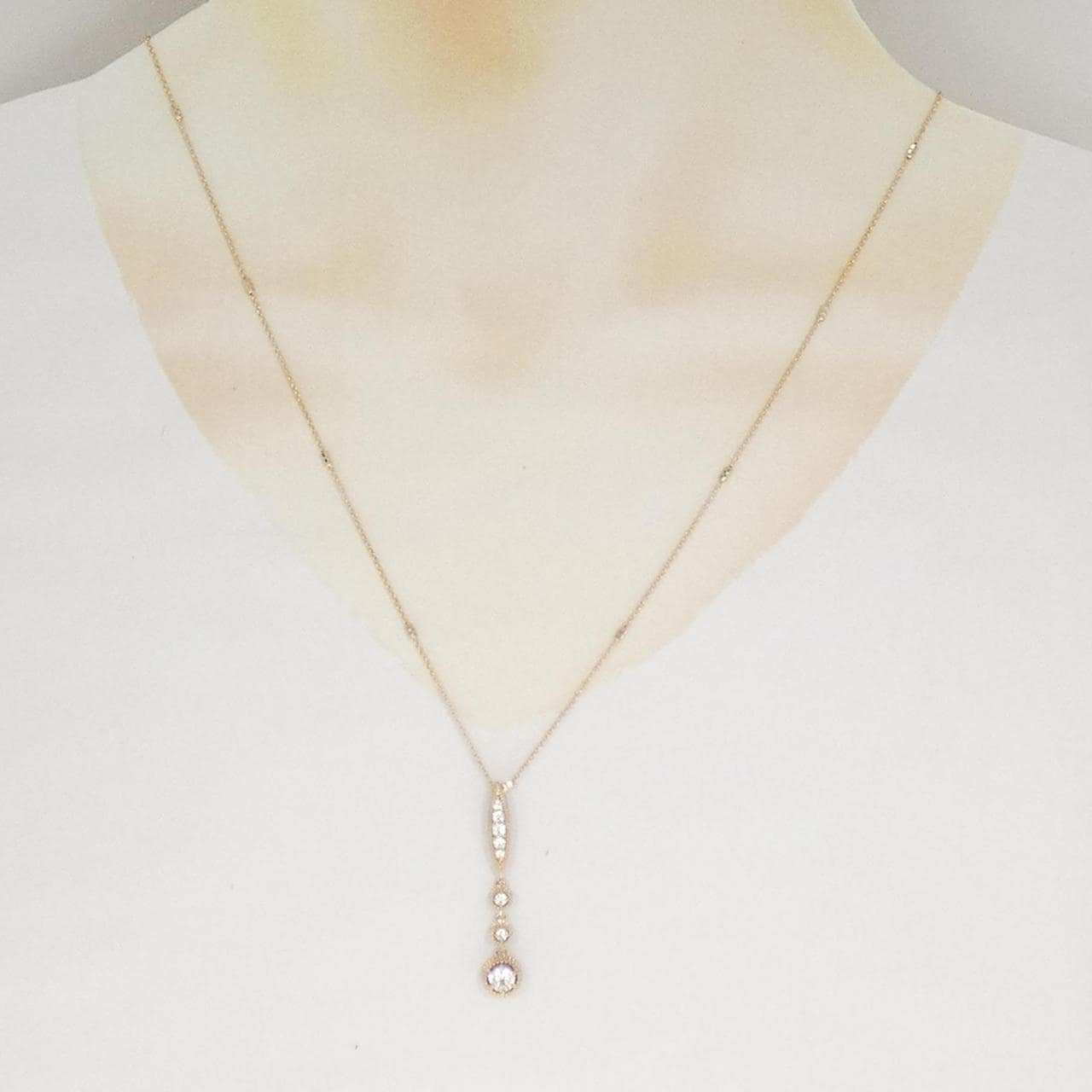 K18PG ダイヤモンド ネックレス 0.277CT