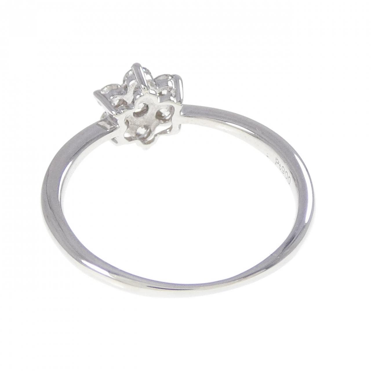 PT900 フラワー ダイヤモンド リング 0.40CT