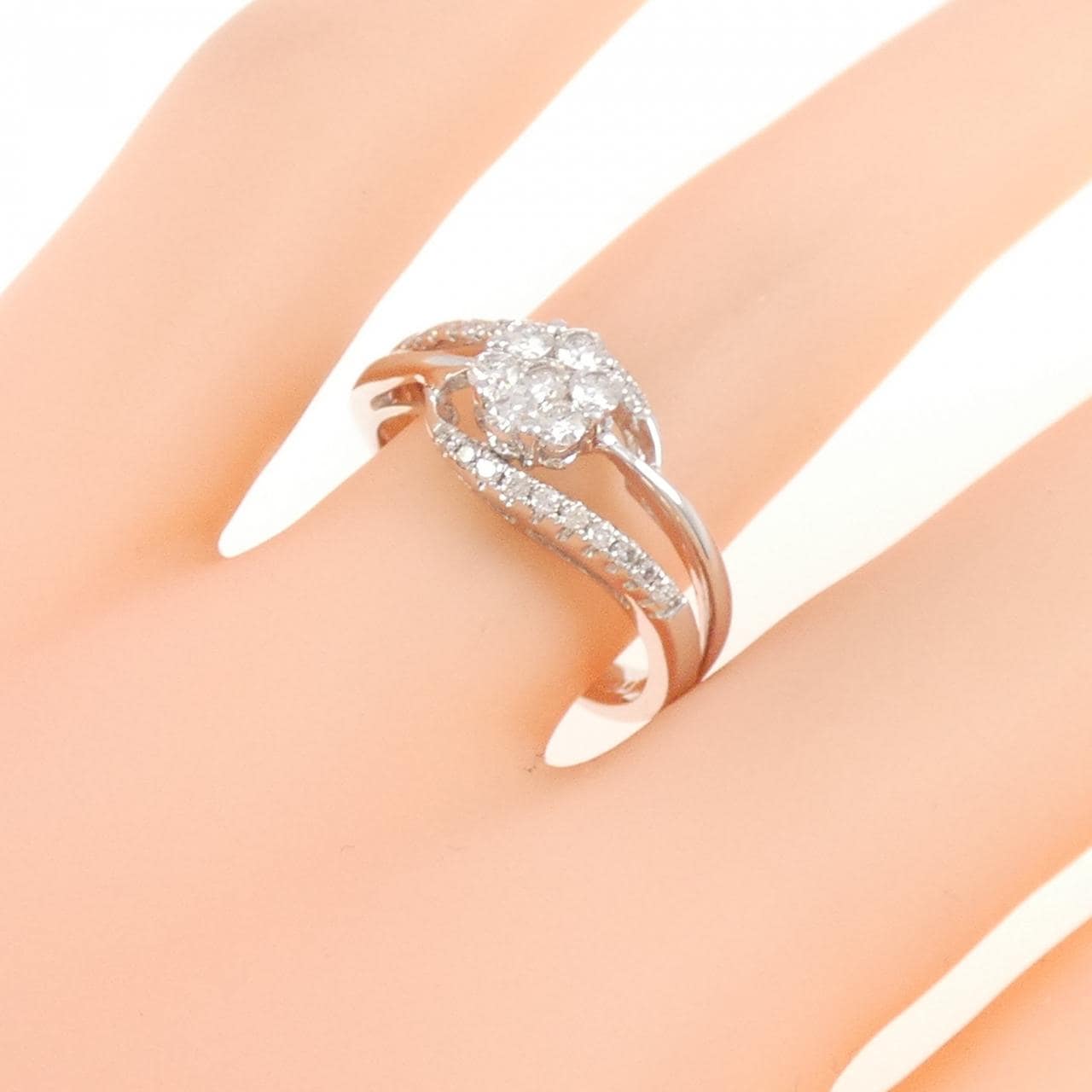 750WG ダイヤモンド リング 0.44CT