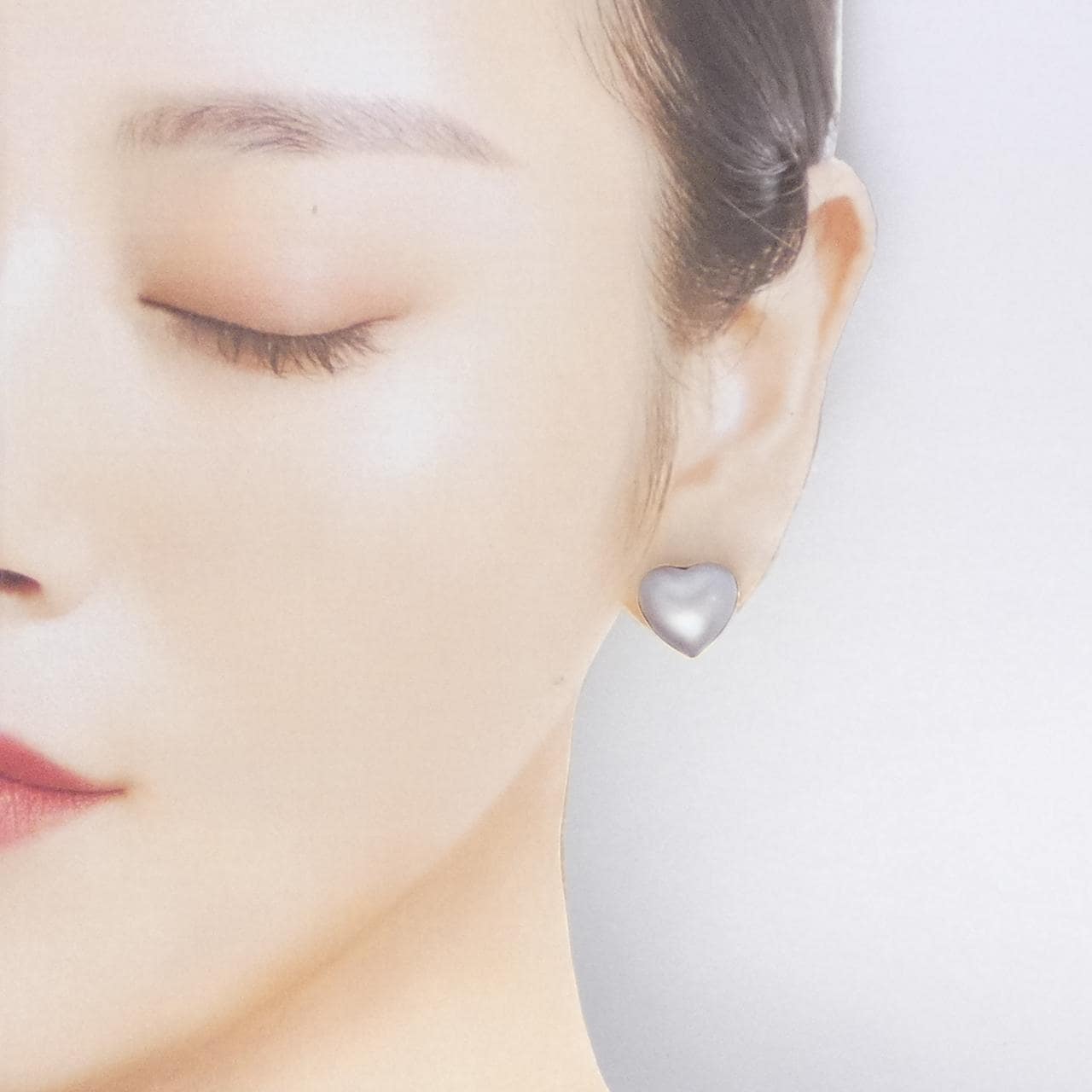 K18YG ハート マベパール ピアス