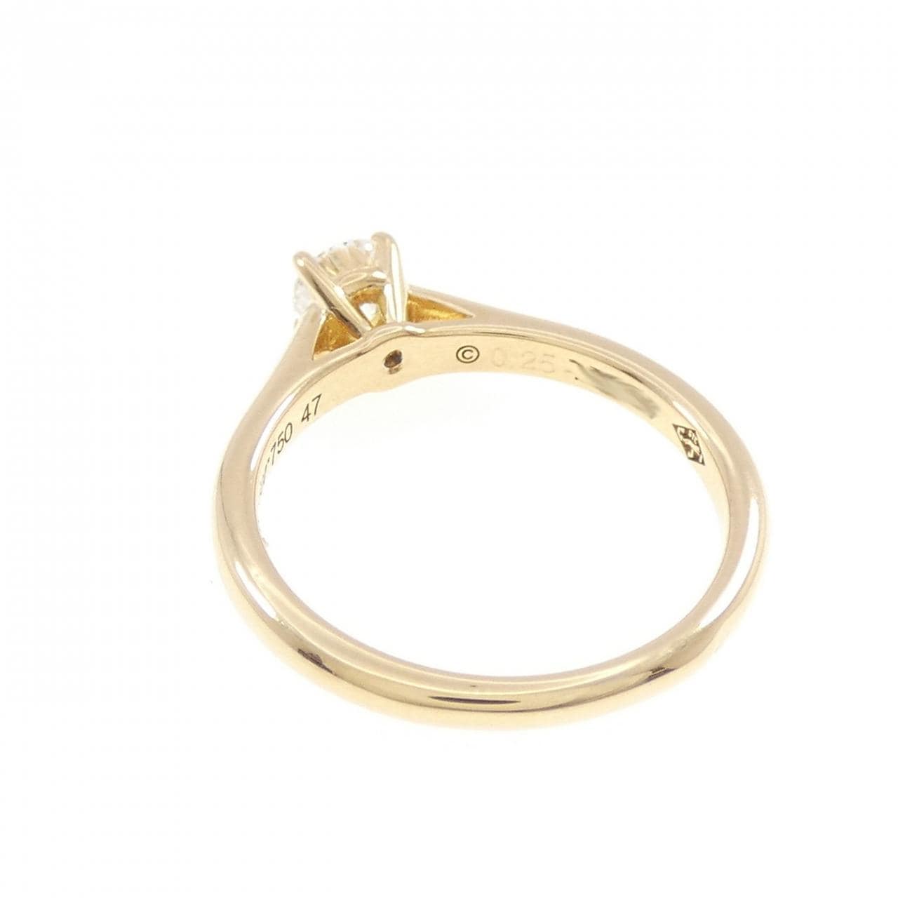 カルティエ 1895 ソリテール リング 0.25CT D VS1 3EXT