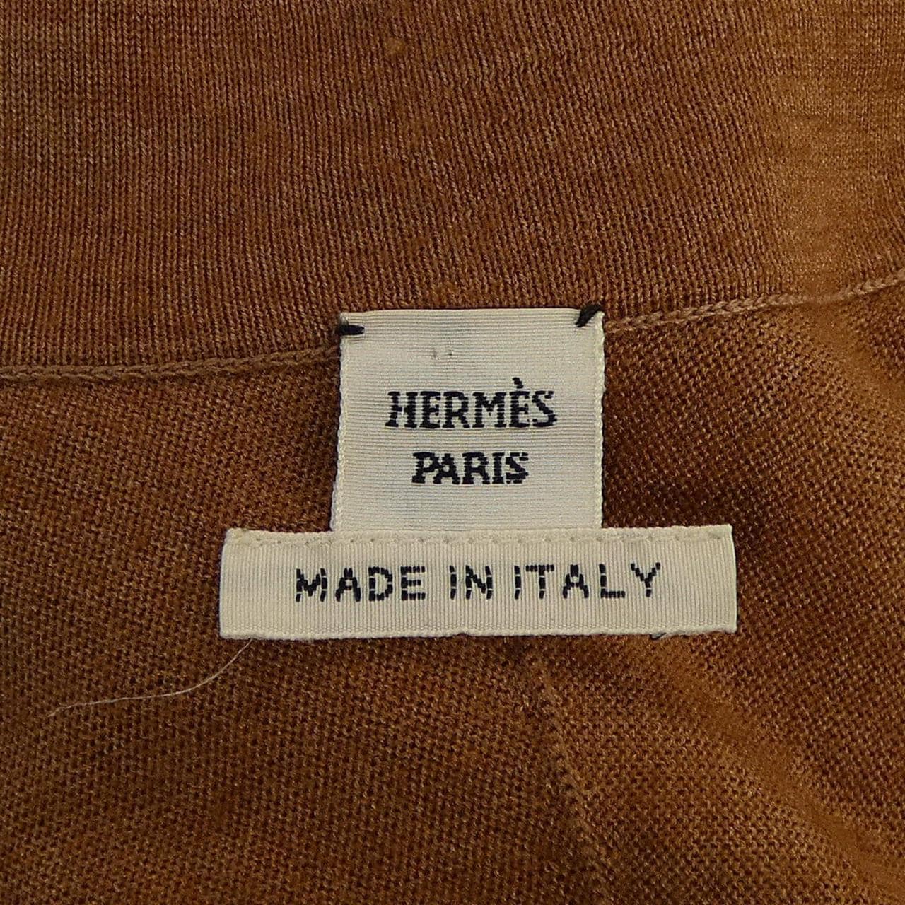 エルメス HERMES CLIQUETIS 2E2819D6 ツイルレーヌ ロングカーディガン