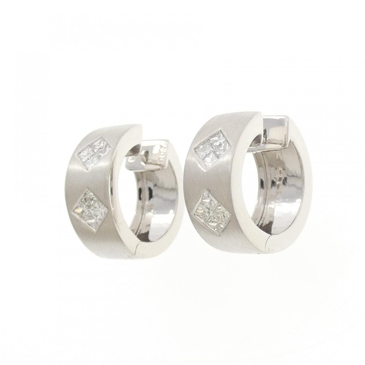 K18WG ダイヤモンド ピアス 0.70CT