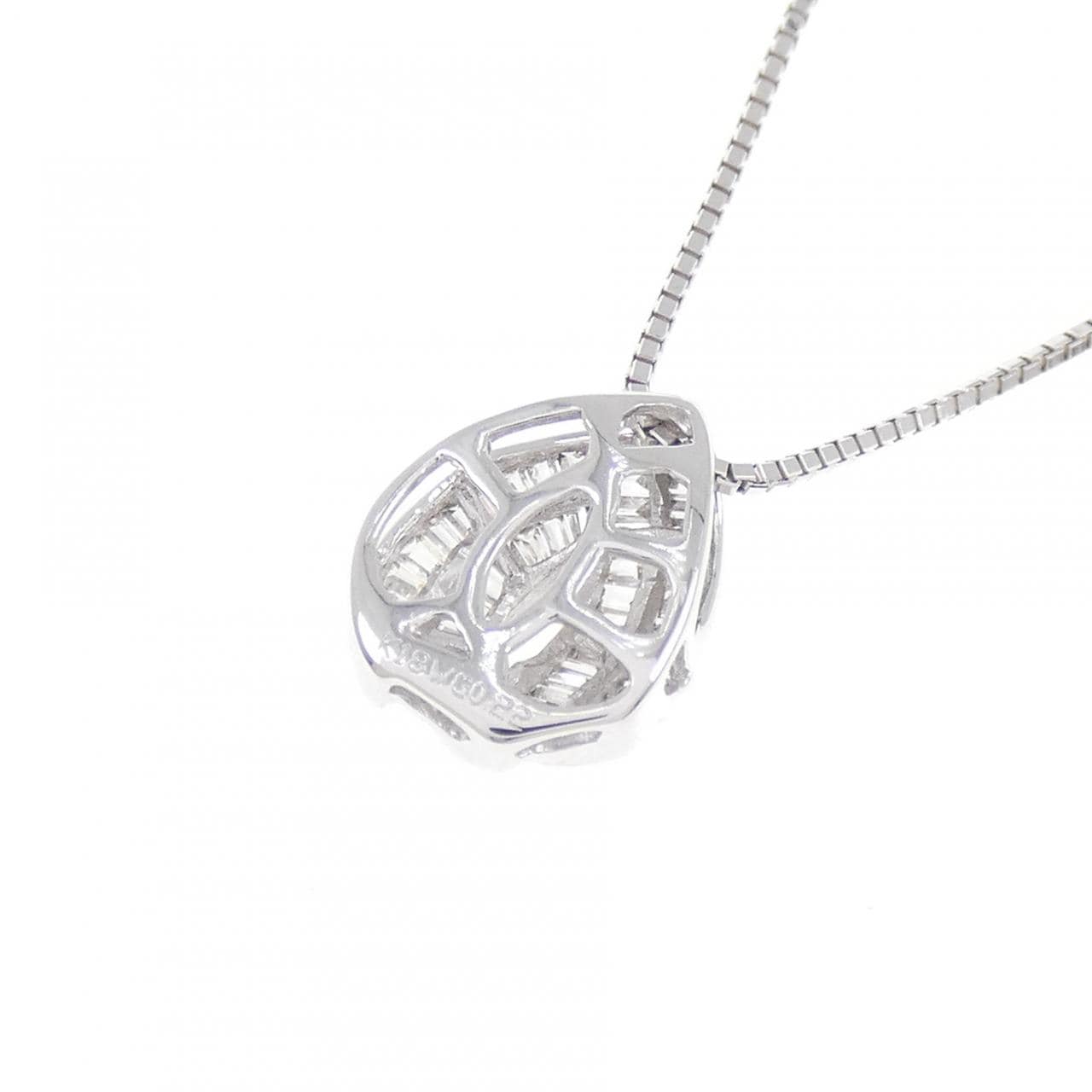 K18WG ダイヤモンド ネックレス 0.22CT