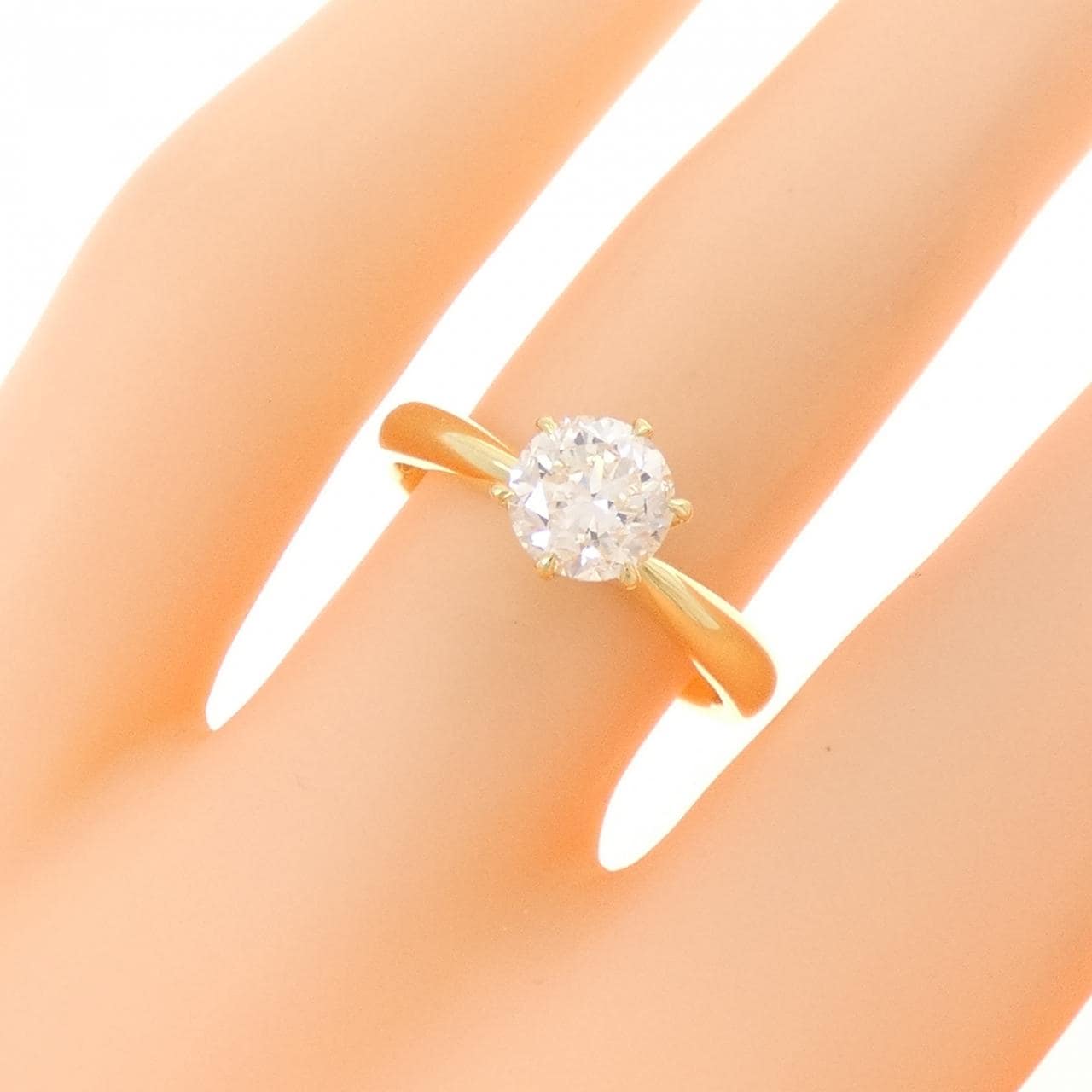 K18YG ダイヤモンド リング 1.002CT I VS2 Poor