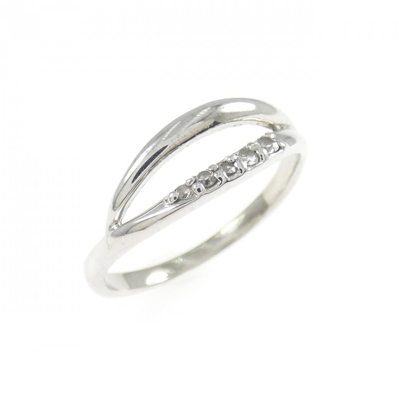 PT900 ダイヤモンド ピンキー リング 0.04CT