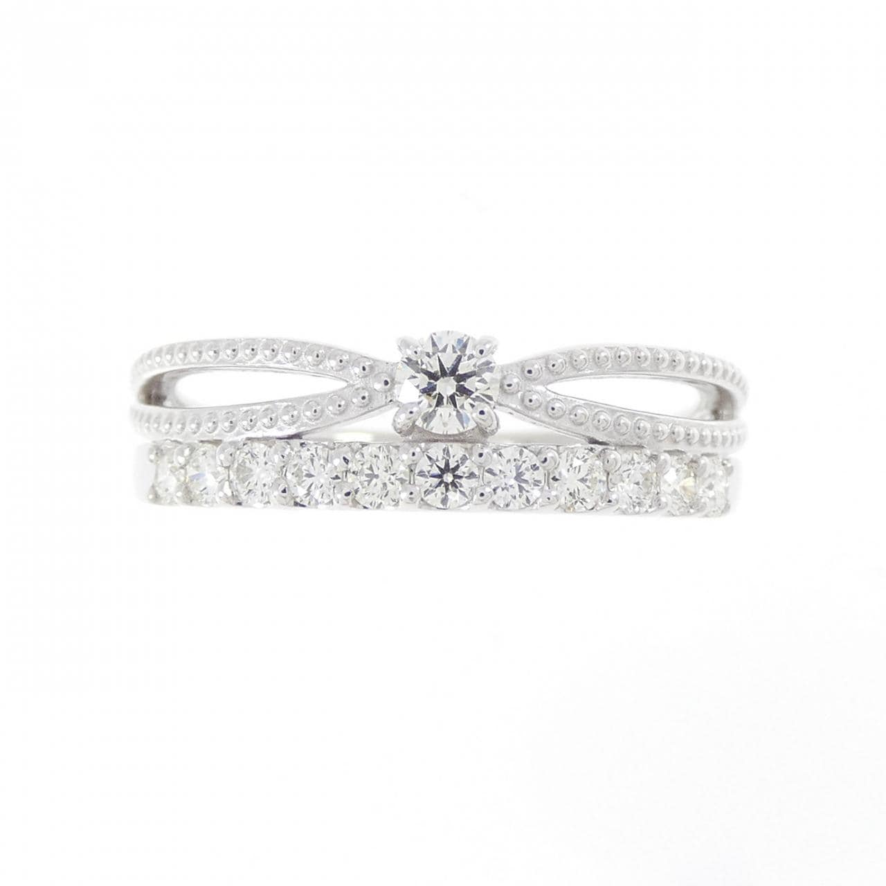 K18WG ダイヤモンド リング 0.28CT