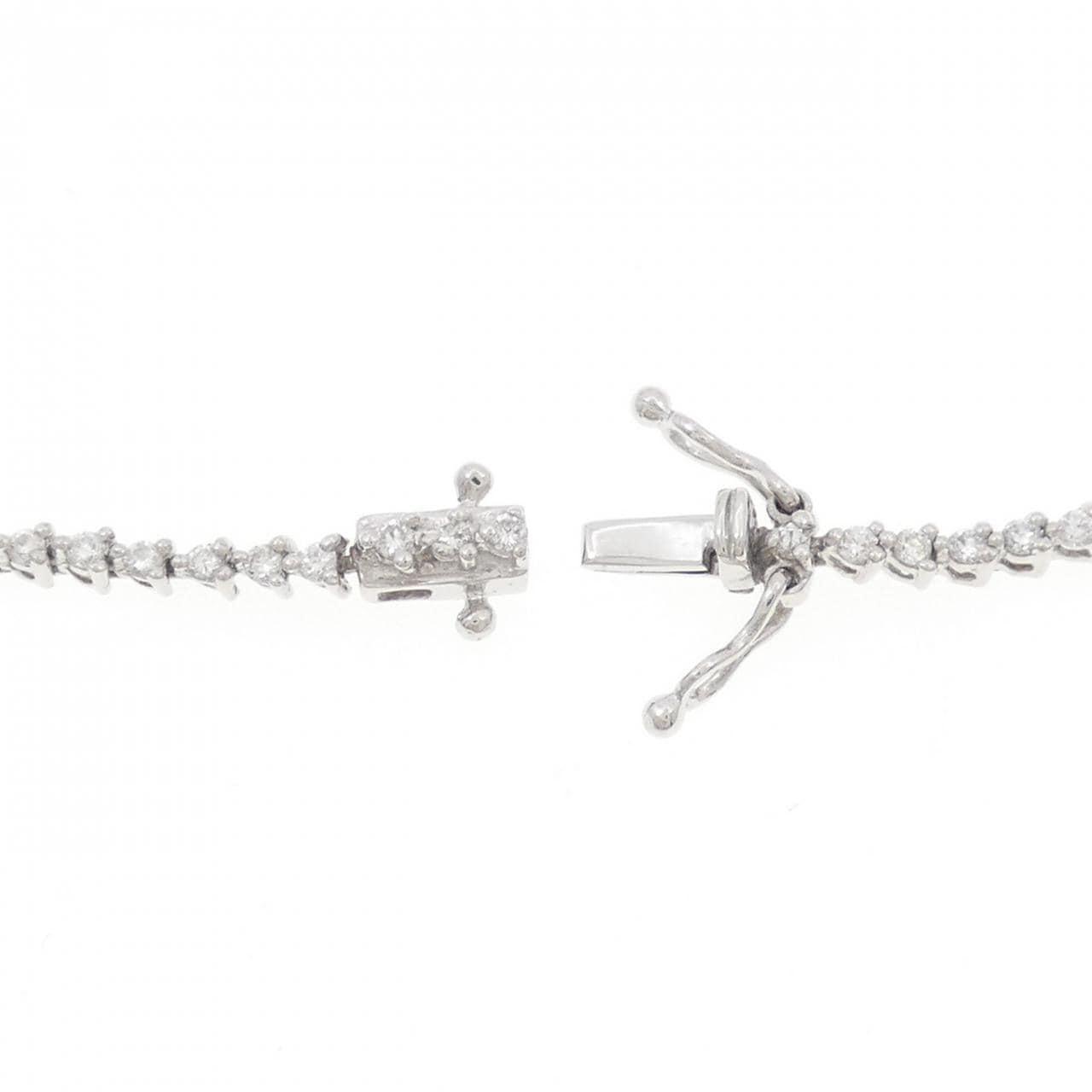 K18WG ダイヤモンド ブレスレット 1.00CT