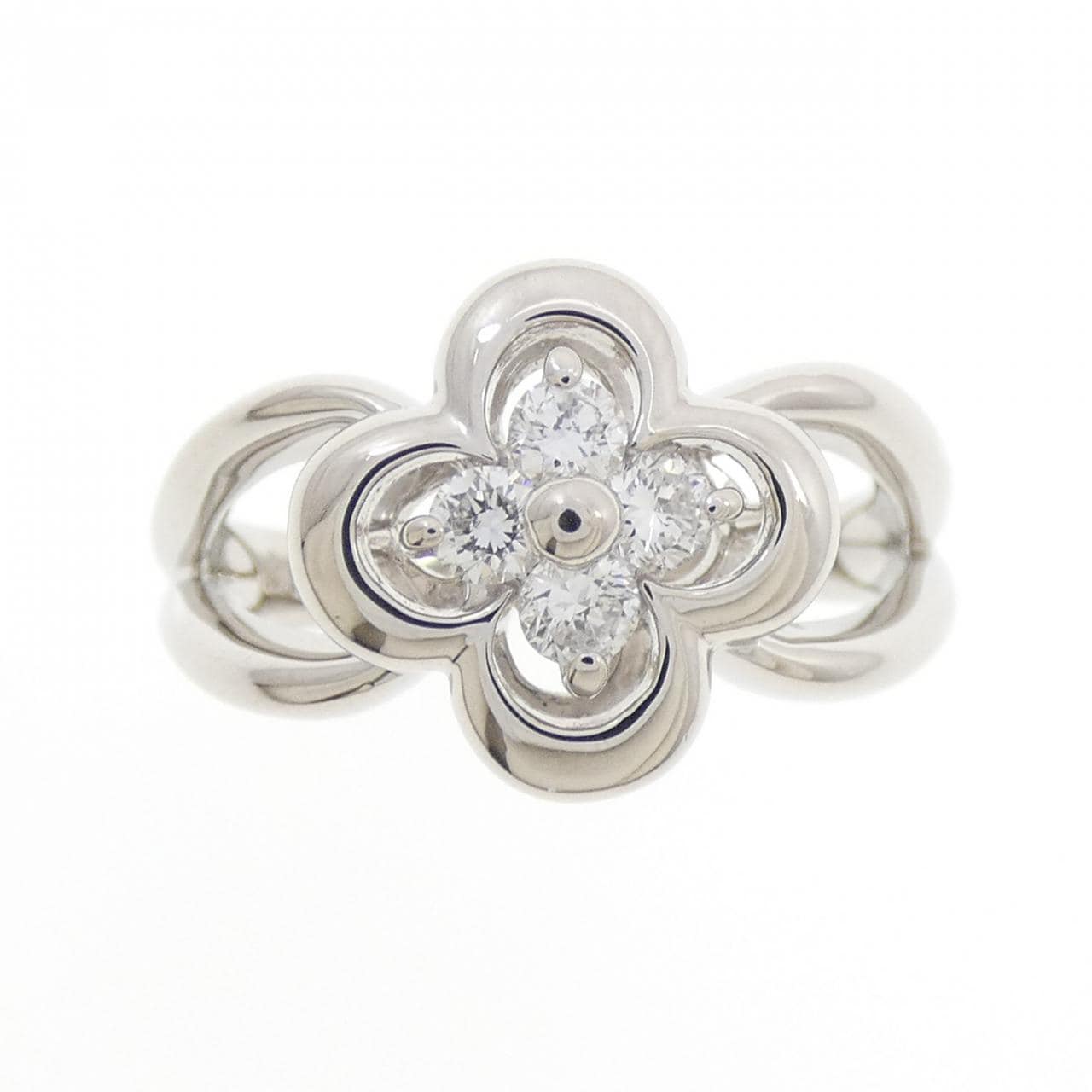 PT900 フラワー ダイヤモンド リング 0.26CT