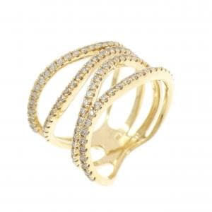 K18YG ダイヤモンド リング 0.75CT