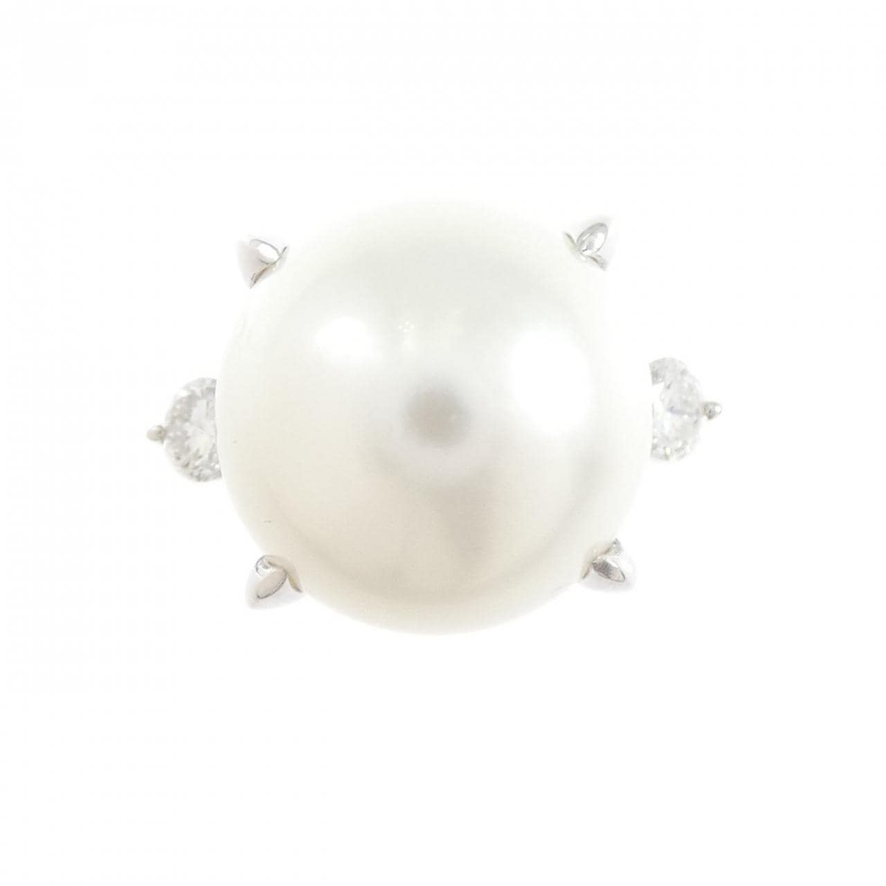 PT900 白蝶パール リング 13.4mm