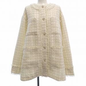 タグ付き。gypsohila ジプソフィア ブルゾン(カーディガン)ホワイト Drawer - 新品タグ付 gypsohilaジプソフィア ジャガードブルゾン
