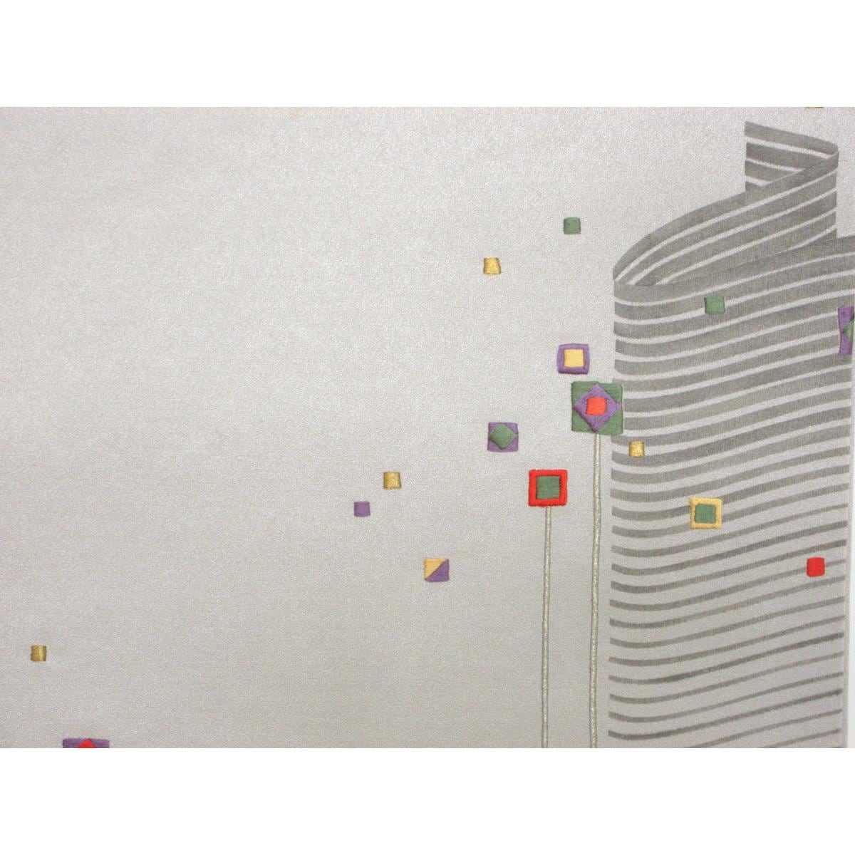 名古屋帯　友禅加工　刺繍入り