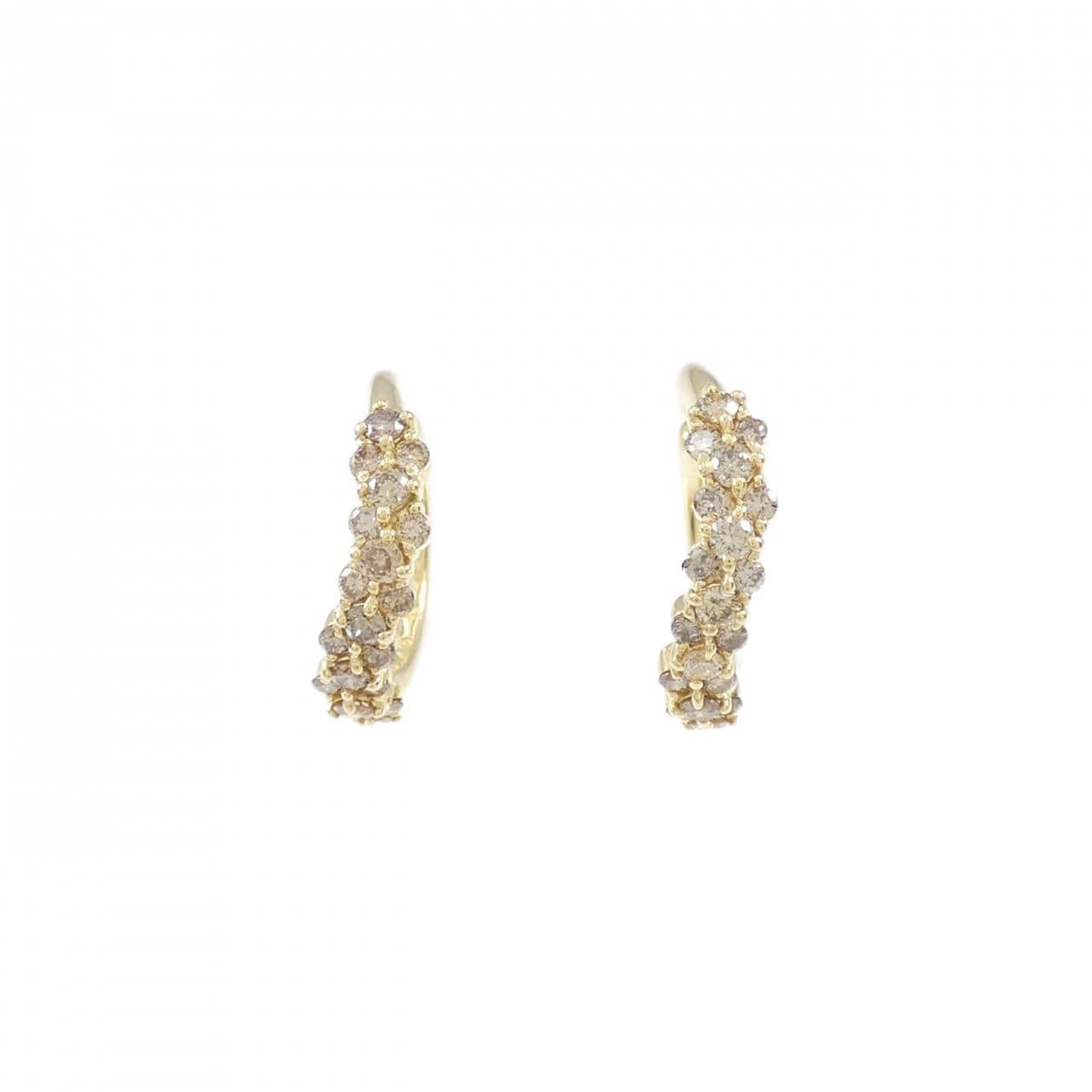 K18YG ダイヤモンド イヤリング 0.40CT