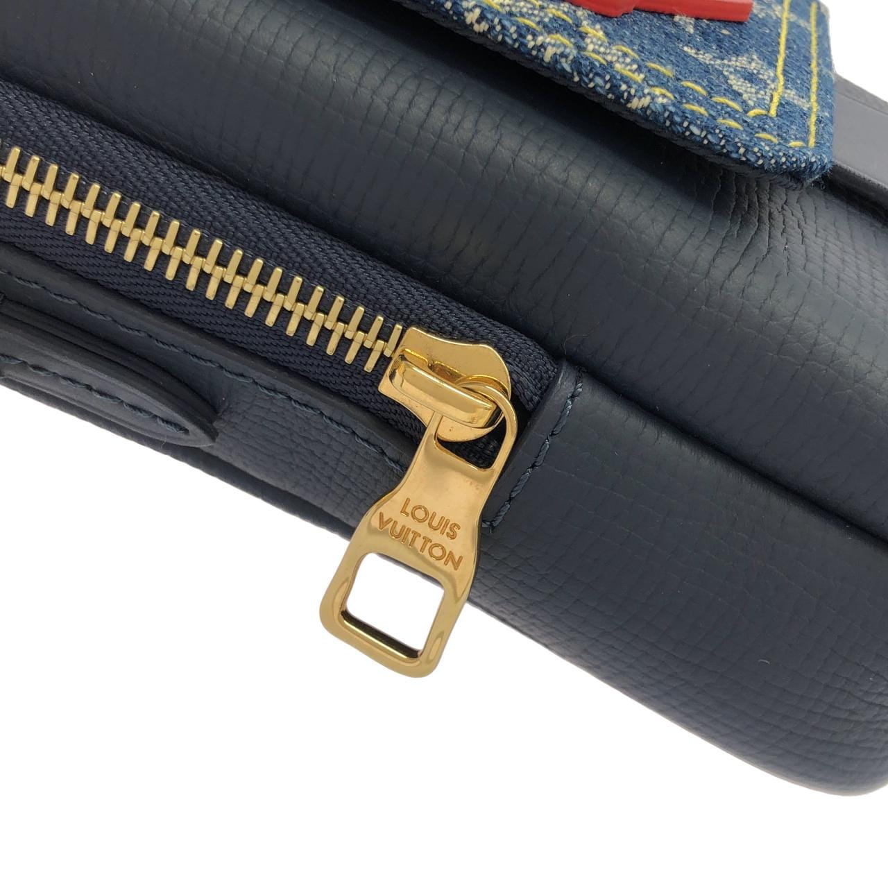 ルイヴィトン モノグラム デニム(LV スクエアード) ダブルフォンポーチ M81060 バッグ