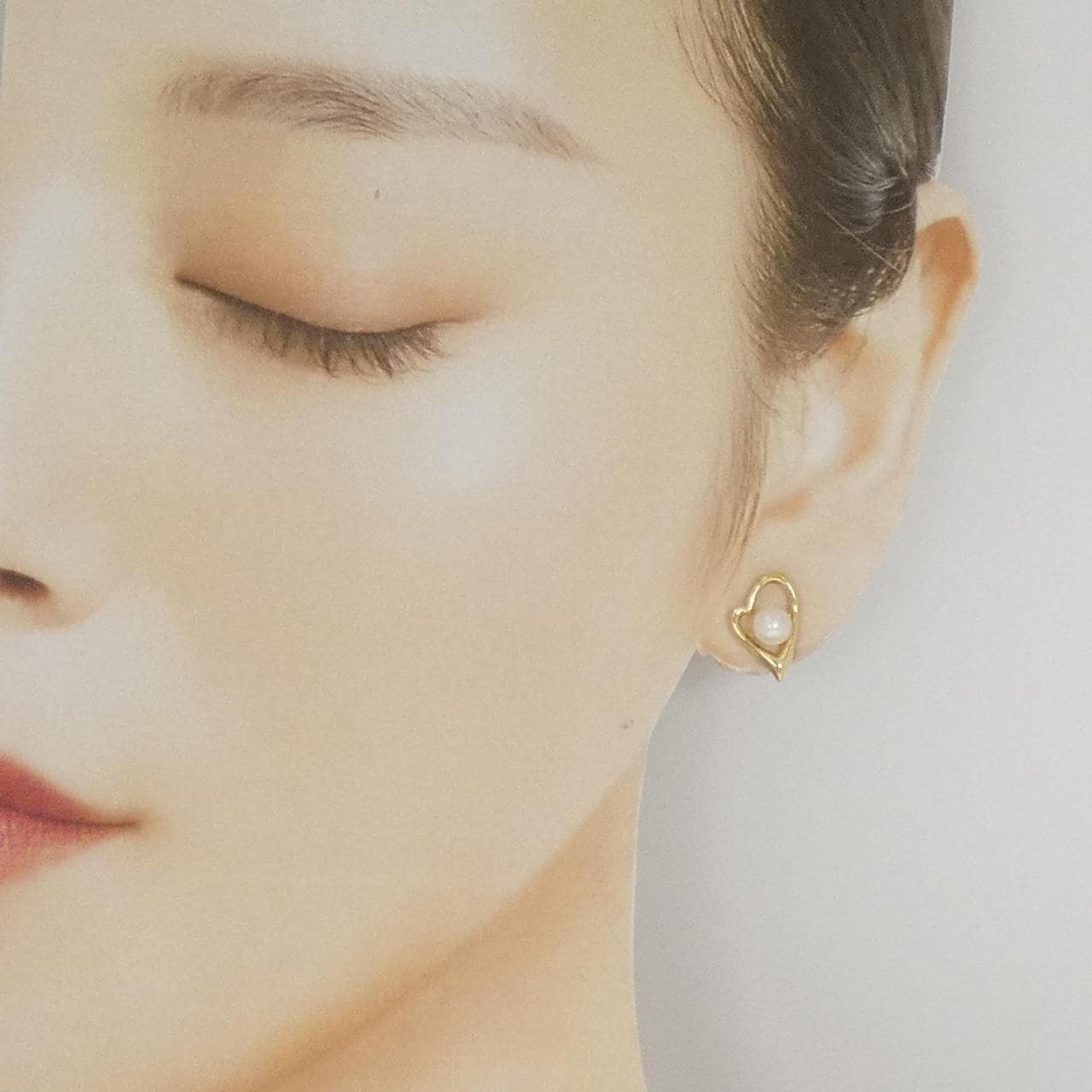 18K黃金Akoya珍珠耳環，4.9毫米