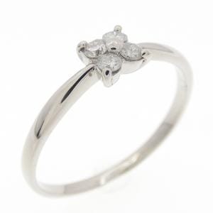 PT900 フラワー ダイヤモンド リング 0.1CT