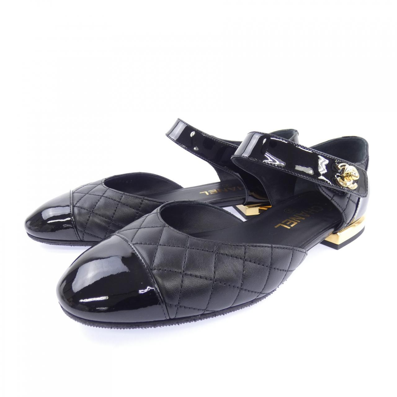 シャネル CHANEL バレリーナ ターンロック G38441Y55573 フラットシューズ