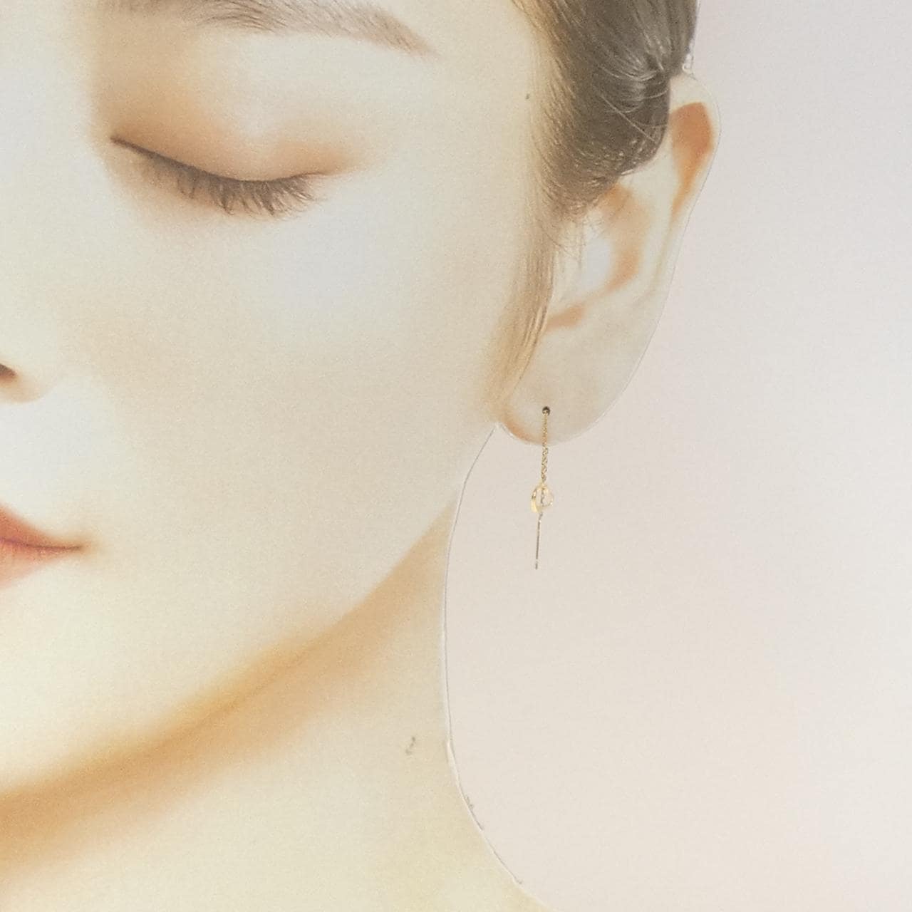 K18YG ハート ピアス