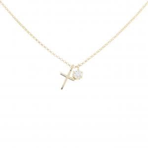 K18YG クロス ダイヤモンド ネックレス 0.121CT