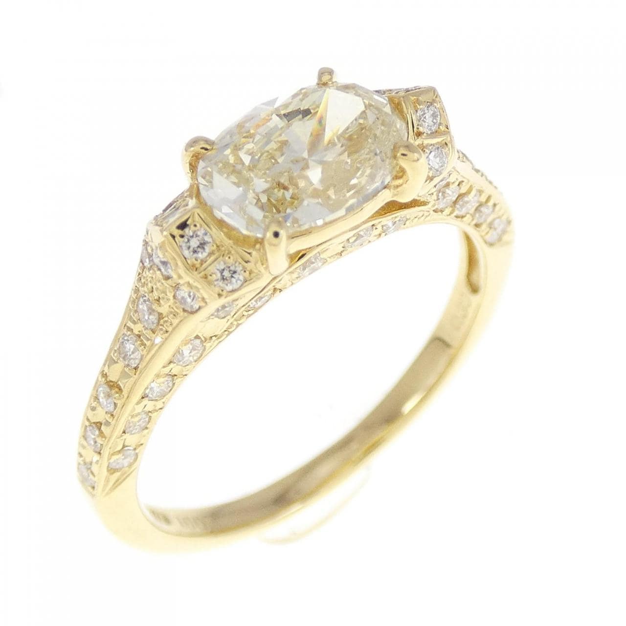 [Remake] K18YG Diamond ring 1.007CT VLY SI1 oval cut