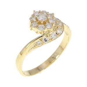 K18YG ダイヤモンド リング 0.39CT