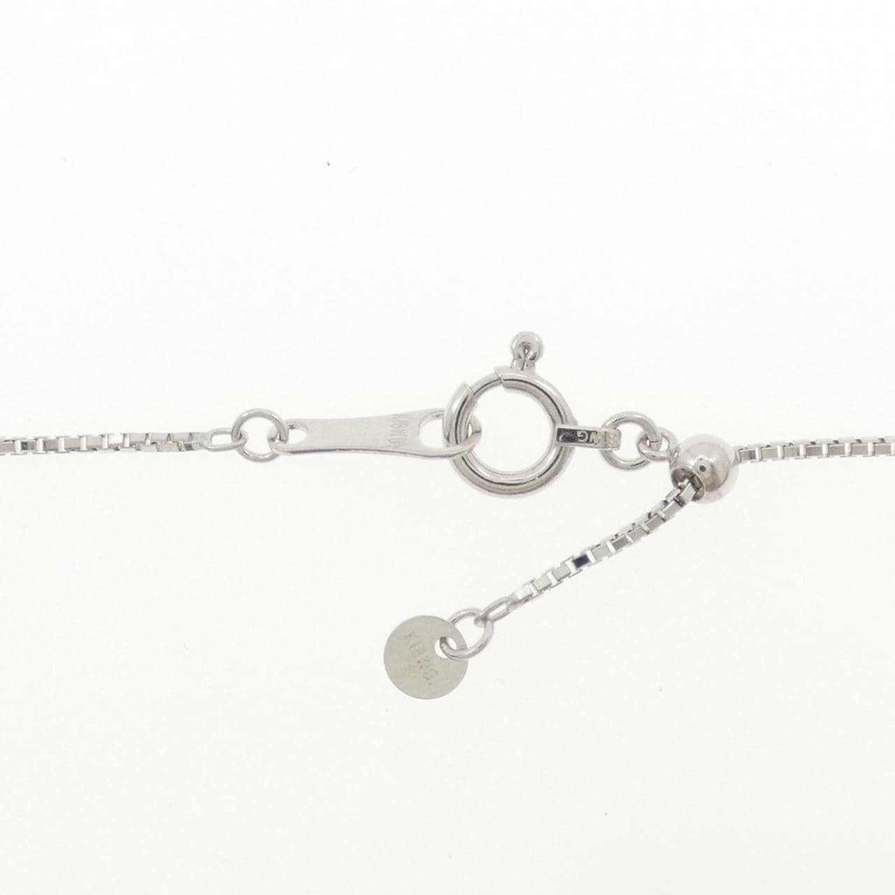K18WG イニシャルK ダイヤモンド ネックレス 0.20CT