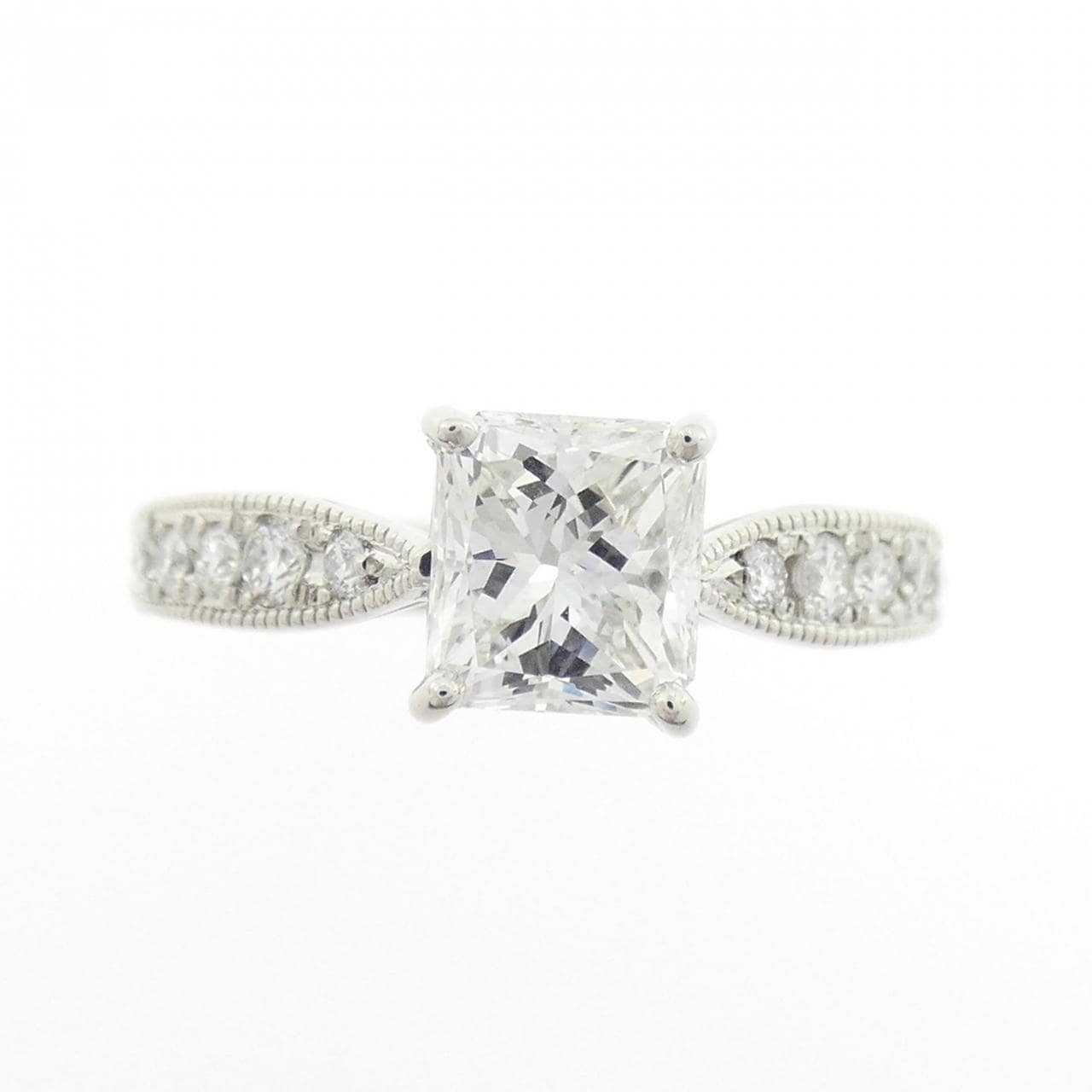 【リメイク】PT900 ダイヤモンド リング 1.015CT H SI1 ファンシーカット
