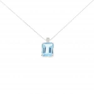 K18WG ブルートパーズ ネックレス 5.43CT