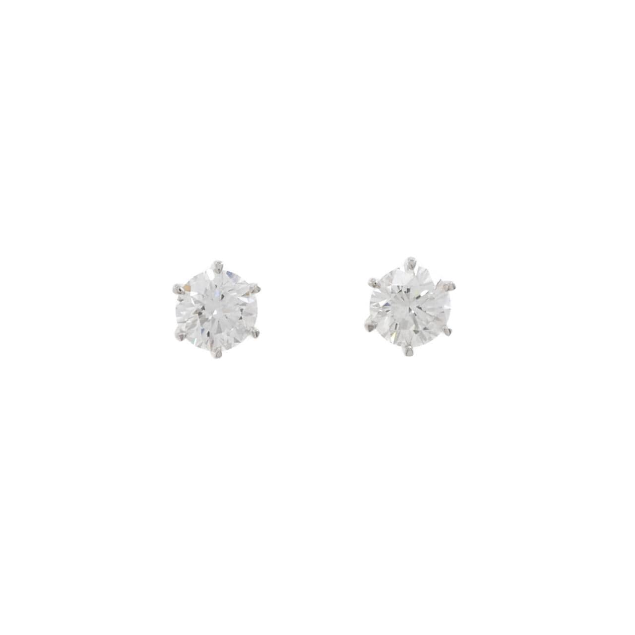 【リメイク】PT900/ST ダイヤモンド ピアス 1.010CT 1.051CT E-G VS1-2 EX-VG