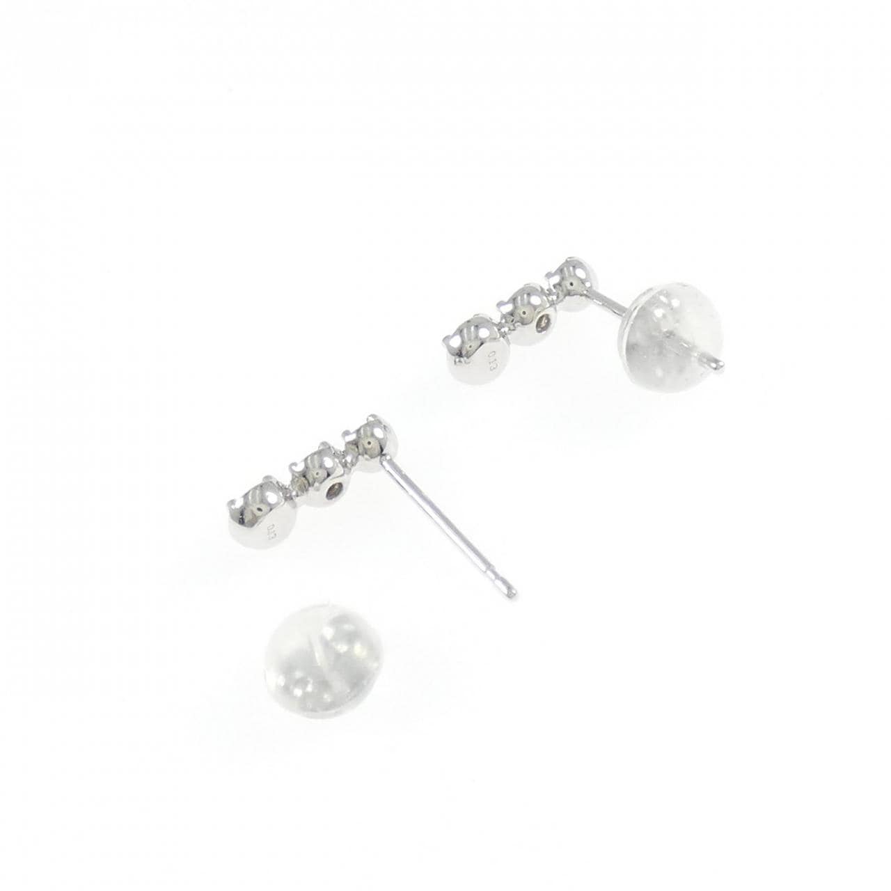 K18WG ダイヤモンド ピアス 0.26CT