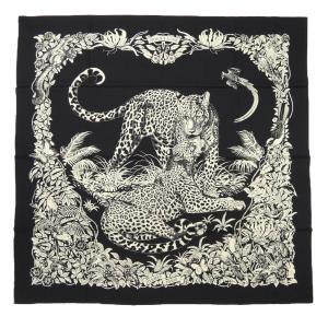 エルメス HERMES JUNGLE LOVE TATTOO H243352S カレジェアン140 ショール