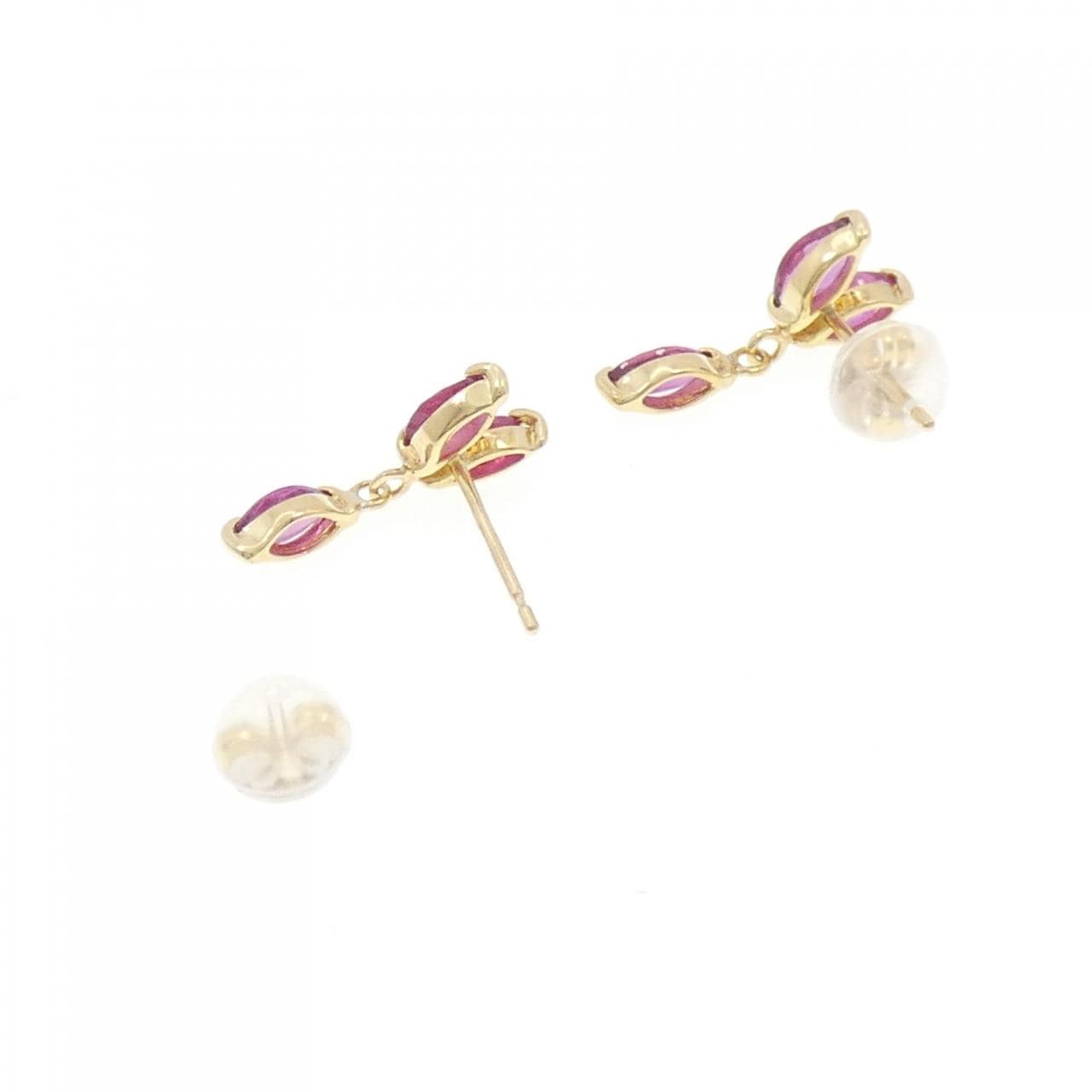 K18YG ルビー ピアス