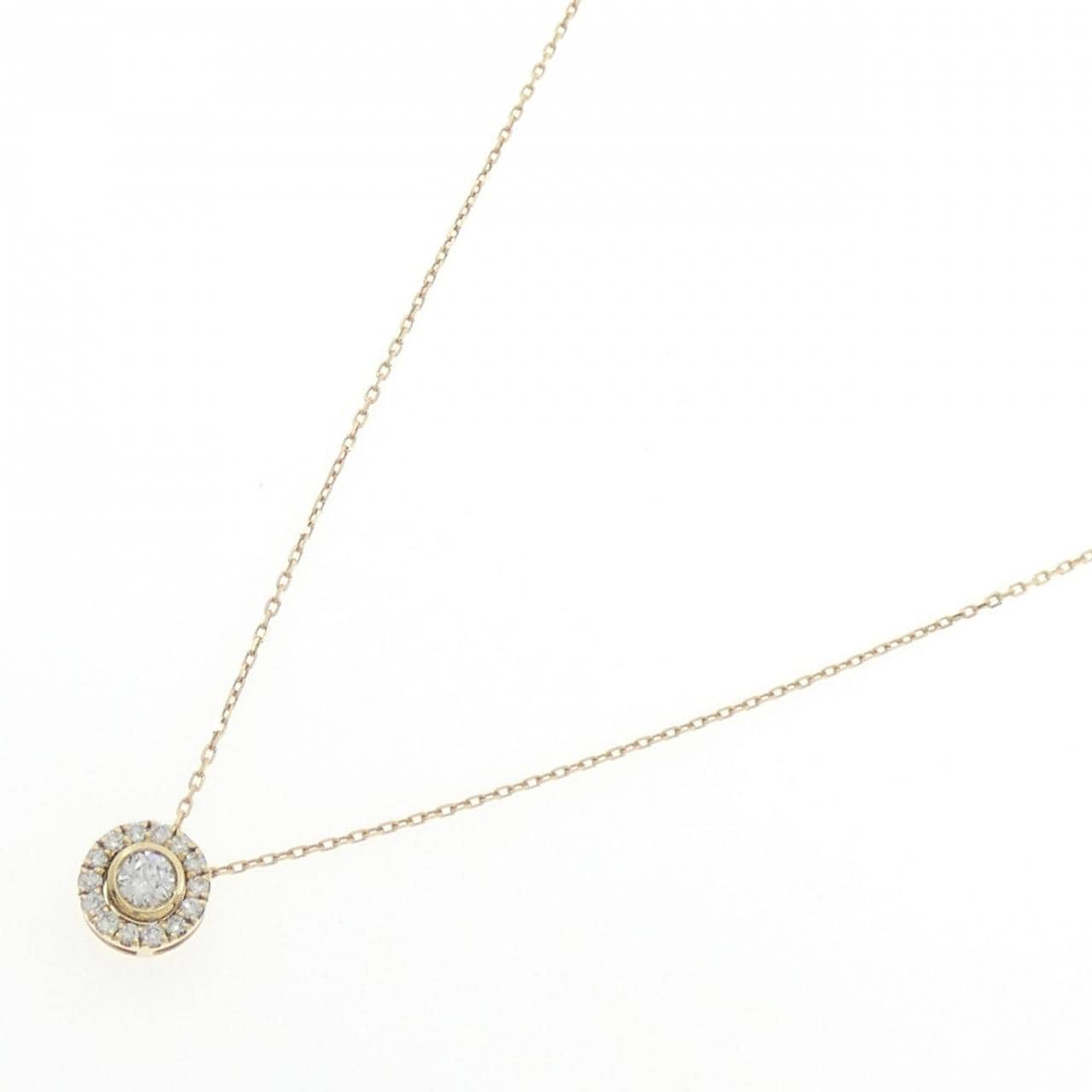 K18YG 2WAY ダイヤモンド ネックレス 0.177CT
