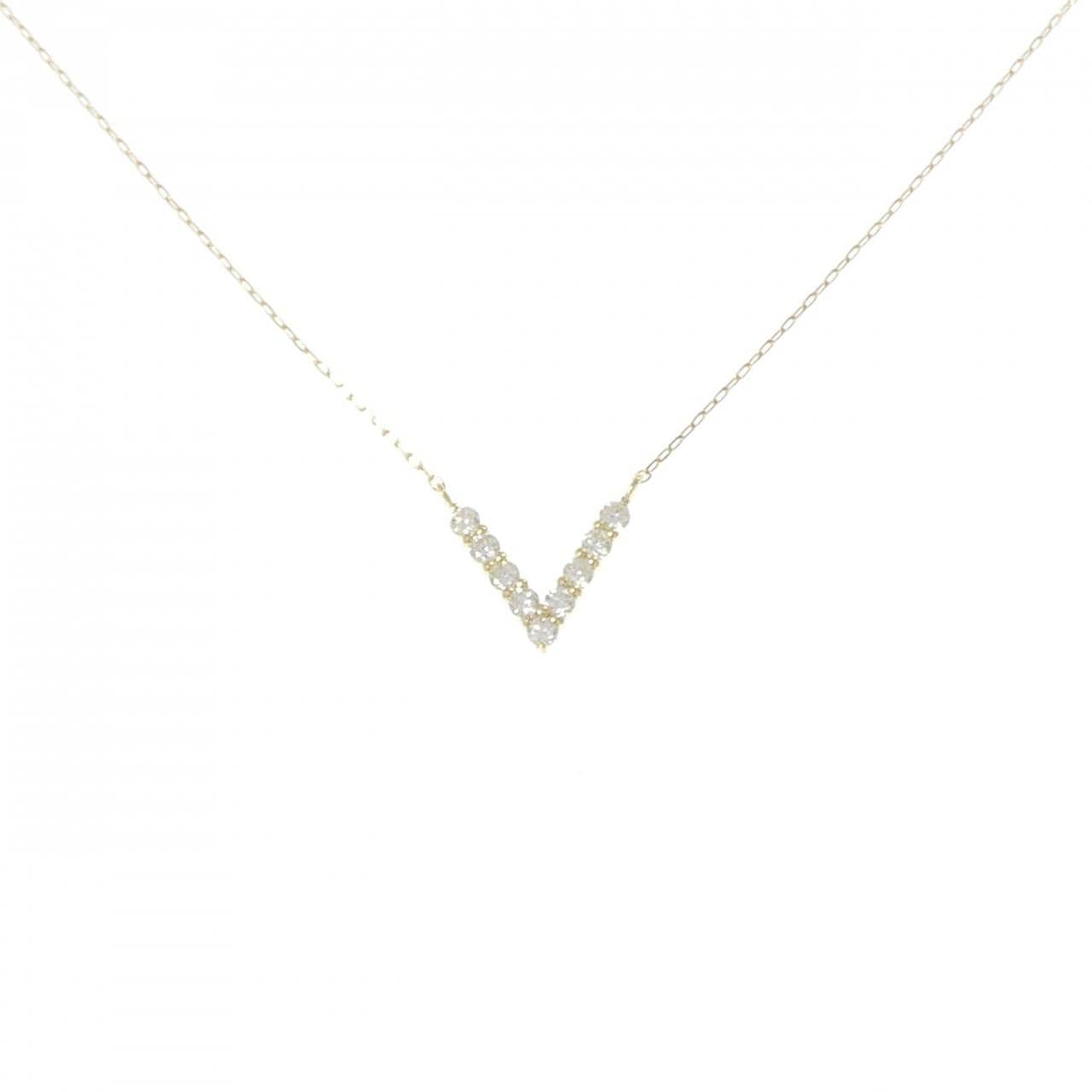 K18YG ダイヤモンド ネックレス 0.20CT