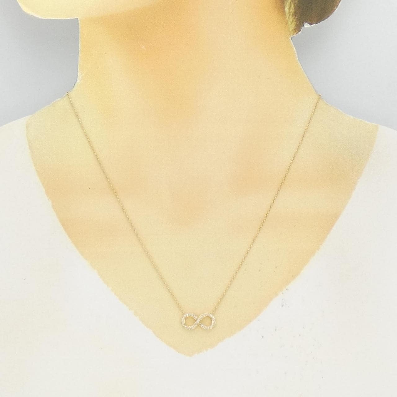 K18YG ダイヤモンド ネックレス 0.16CT