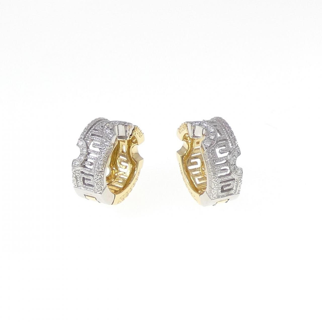 K18YG/K18WG钻石耳夹0.30CT