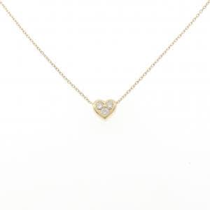 K18YG ハート ダイヤモンド ネックレス 0.24CT