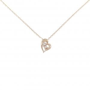 K10PG ハート ダイヤモンド ネックレス 0.02CT