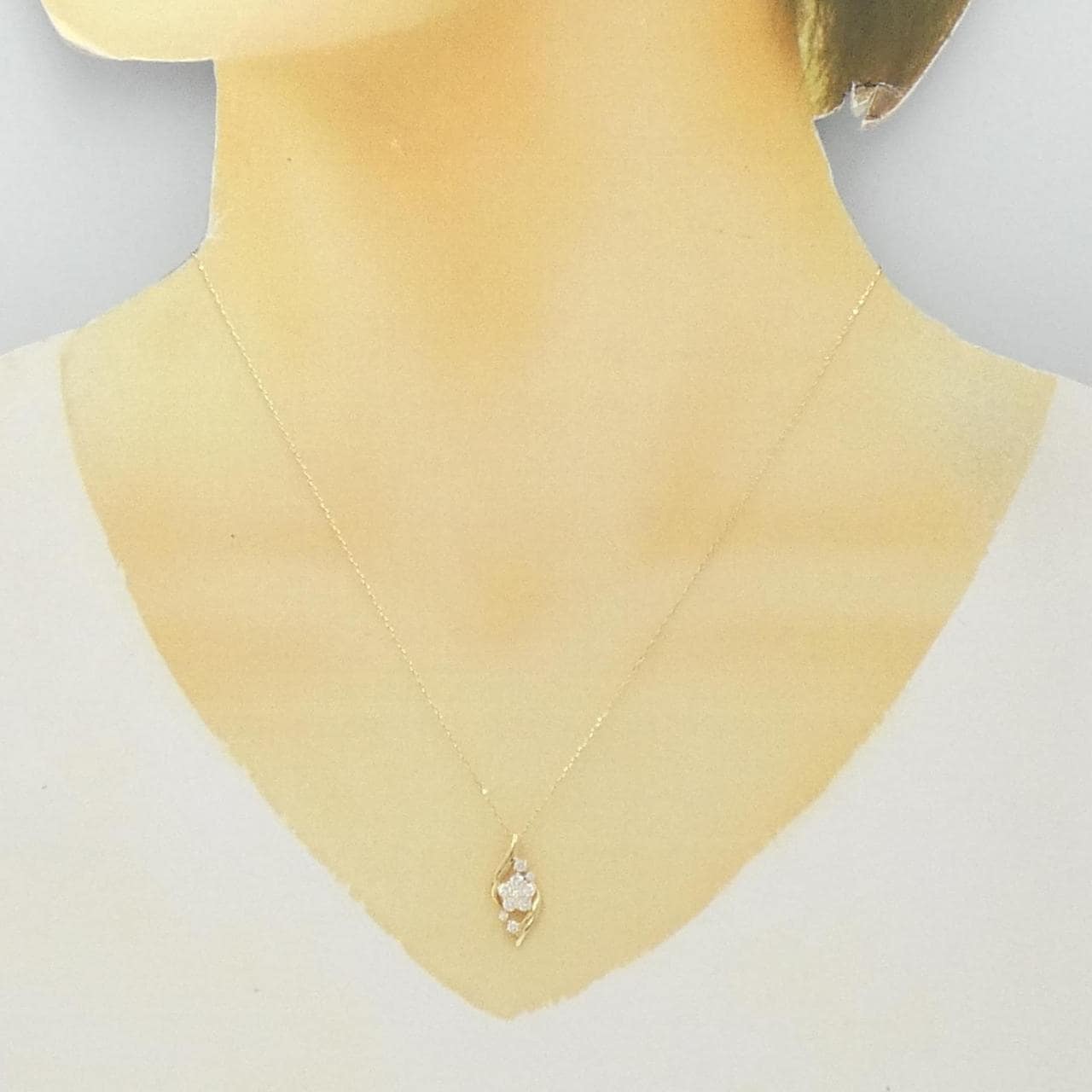 [Remake] K18YG Diamond necklace 0.30CT