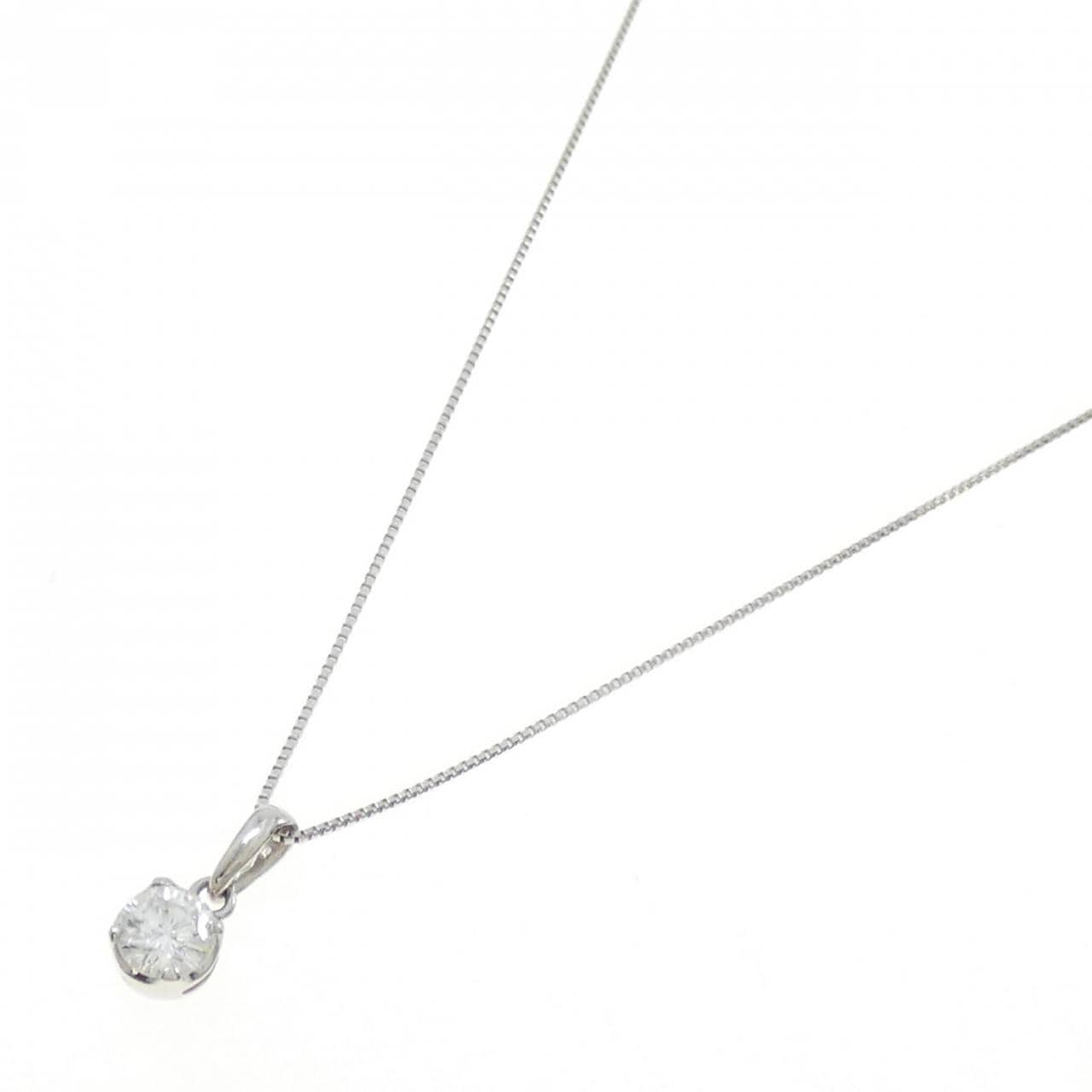 PT ソリティア ダイヤモンド ネックレス 0.30CT