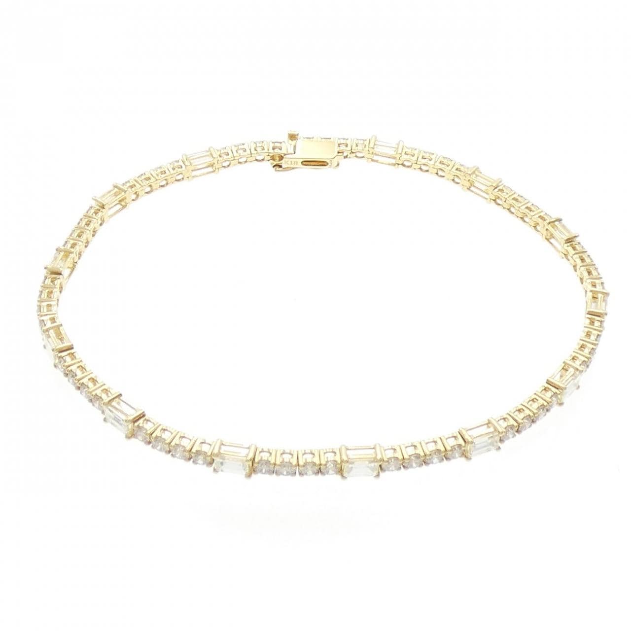 [新品] K18YG鑽石手鍊 4.00CT