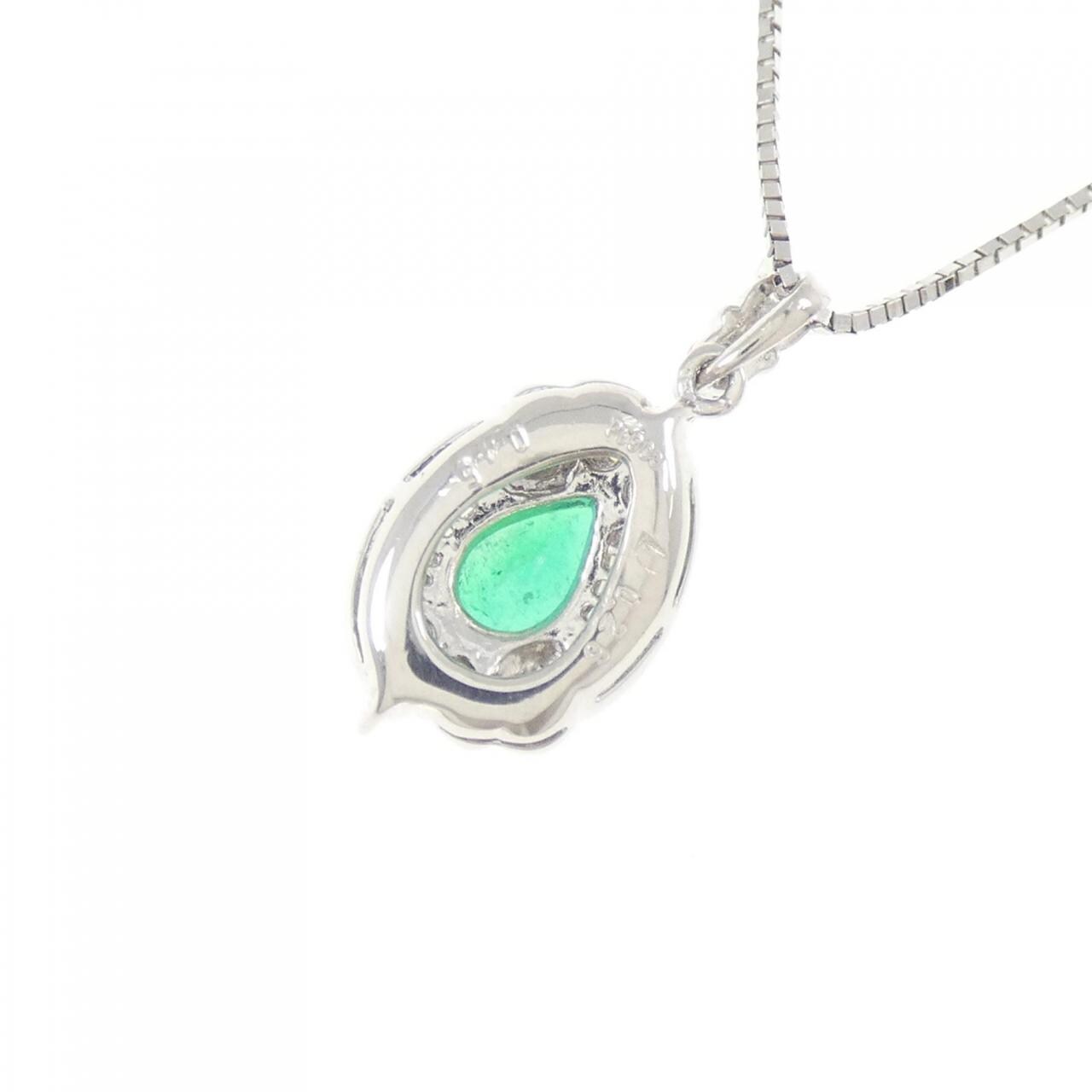 PT900/PT850 エメラルド ネックレス 0.45CT