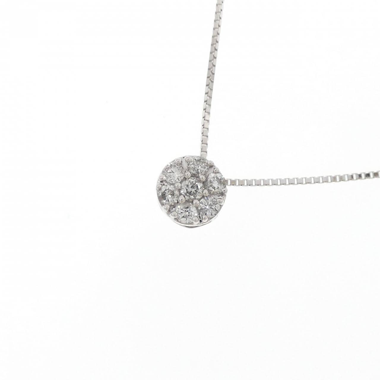 K18WG ダイヤモンド ネックレス 0.20CT