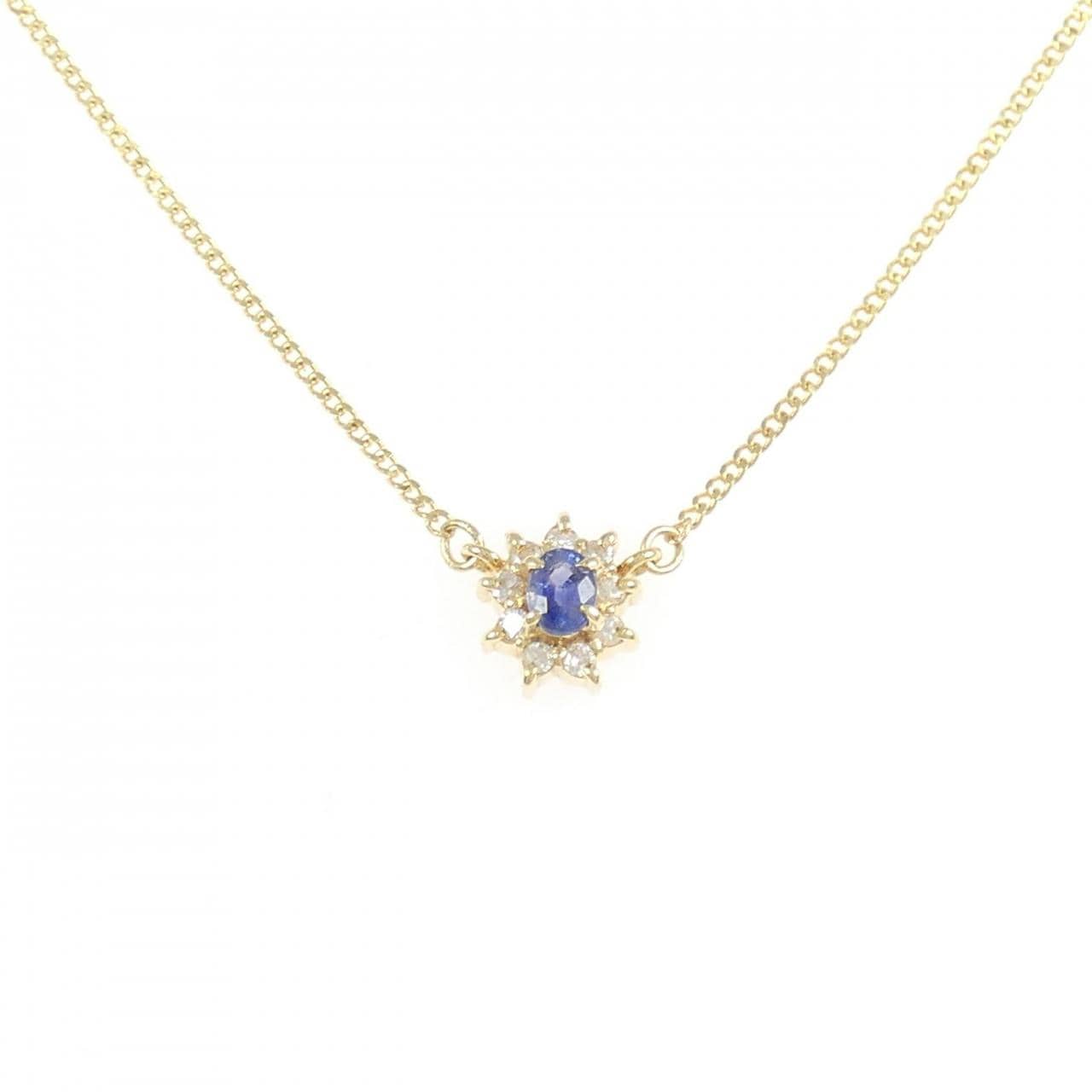 K18YG サファイヤ ネックレス 0.18CT