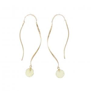 K18YG クオーツ ピアス 2.98CT