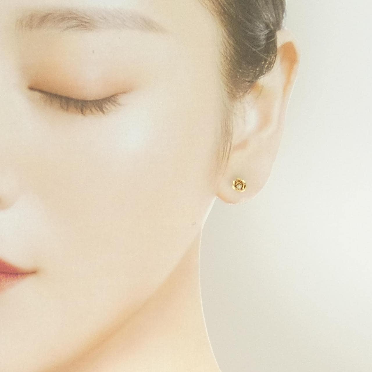 K18YG ダイヤモンド ピアス 0.02CT