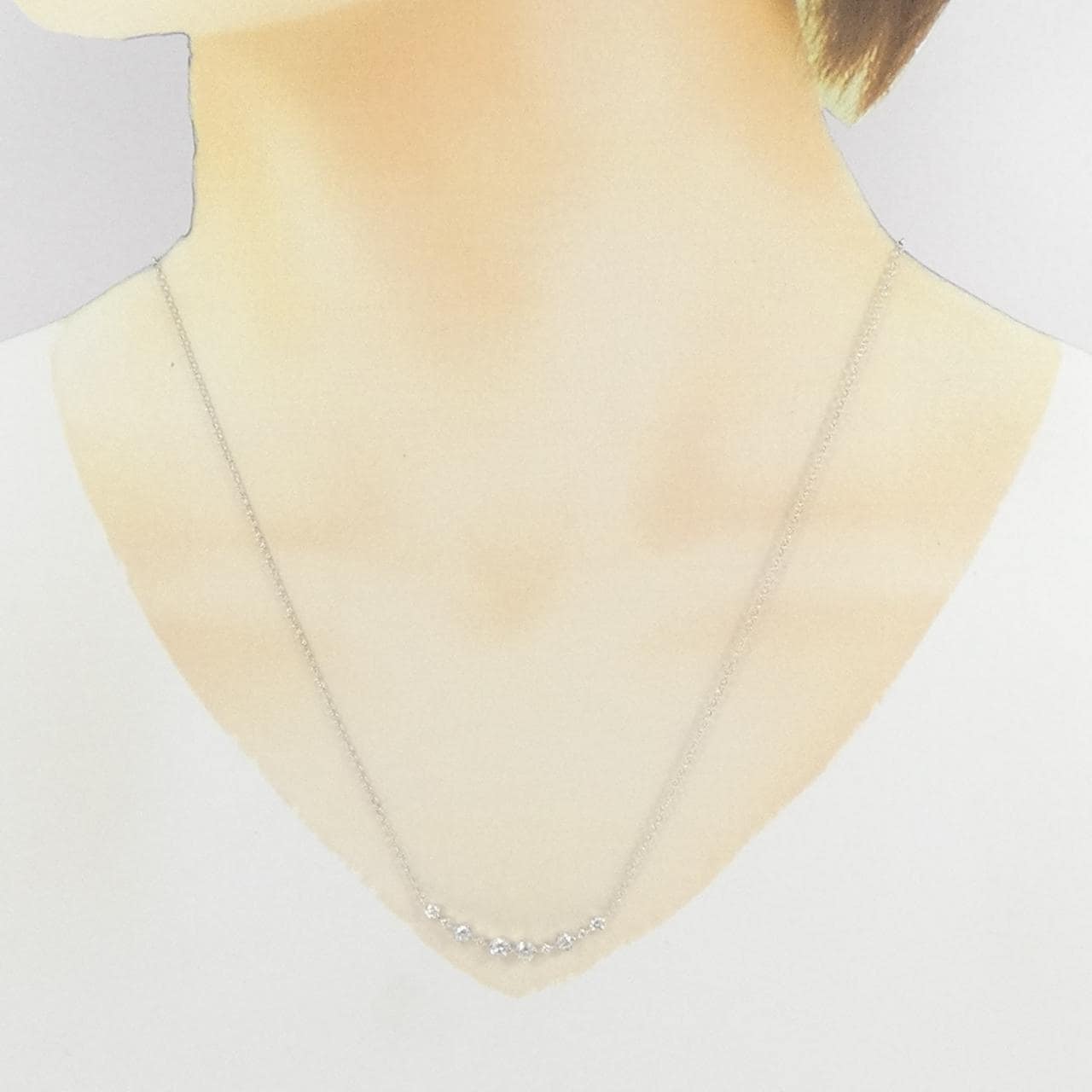 K18WG ダイヤモンド ネックレス 0.51CT
