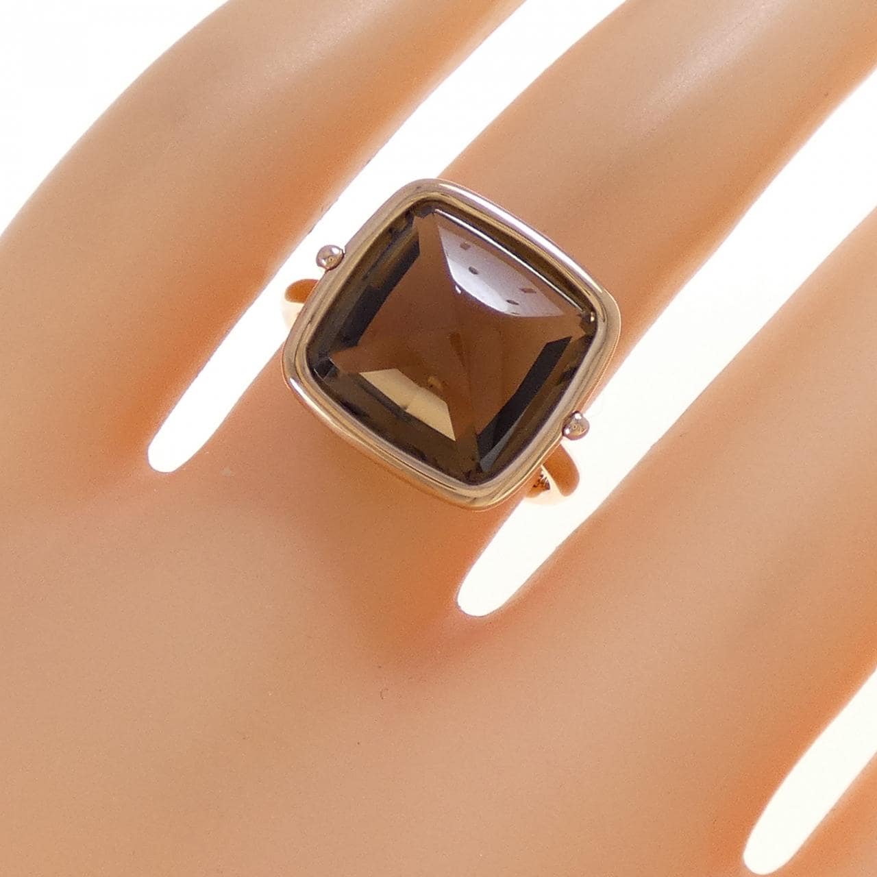 エルメス スモーキークォーツ リング