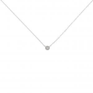 K10WG ソリティア ダイヤモンド ネックレス 0.08CT